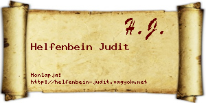 Helfenbein Judit névjegykártya